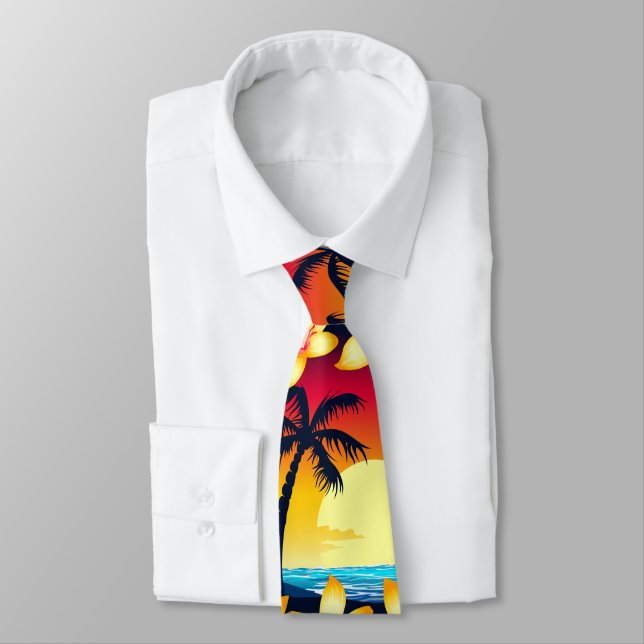 Blue wave at sunrise tie (Tied)