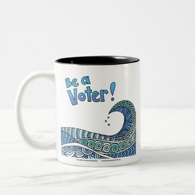 Blue Wave - Be a Voter Mug (Left)