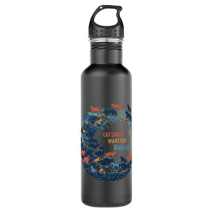 Blue Wave Cat for Kamala T-Shirt 710 Ml Water Bottle