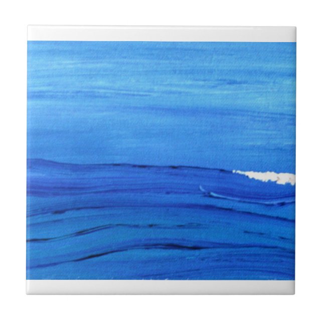 Blue Wave Ceramic Tile (Front)