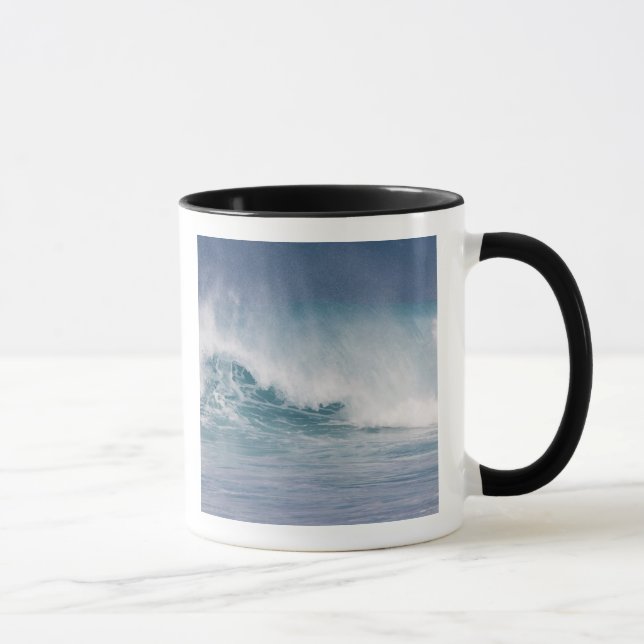 Blue wave crashing, Maui, Hawaii, USA 3 Mug (Right)
