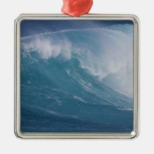 Blue wave crashing, Maui, Hawaii, USA Metal Ornament