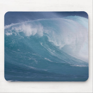 Blue wave crashing, Maui, Hawaii, USA Mouse Pad