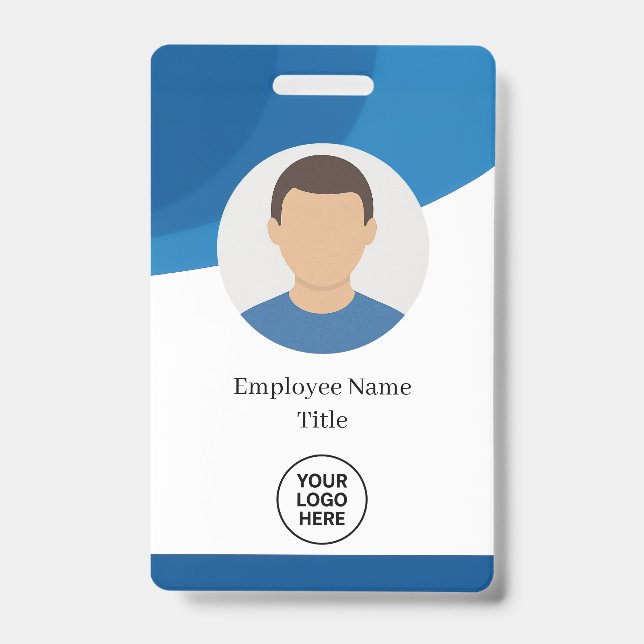 Blue Wave Custom Employee ID Badge (Front)