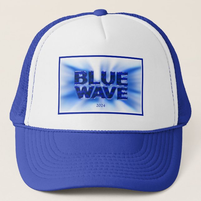 Blue Wave Democrat Trucker Hat (Front)