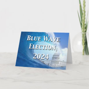 Blue Wave Election 2024 Card