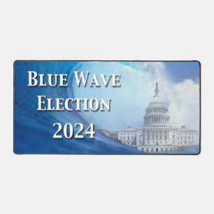 Blue Wave Election 2024 Desk Mat