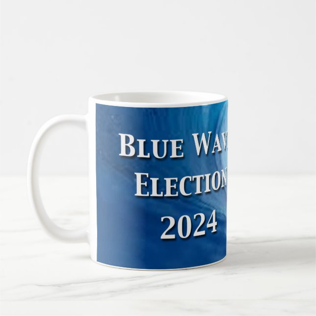 Blue Wave Election 2024 Poster Coffee Mug (Left)