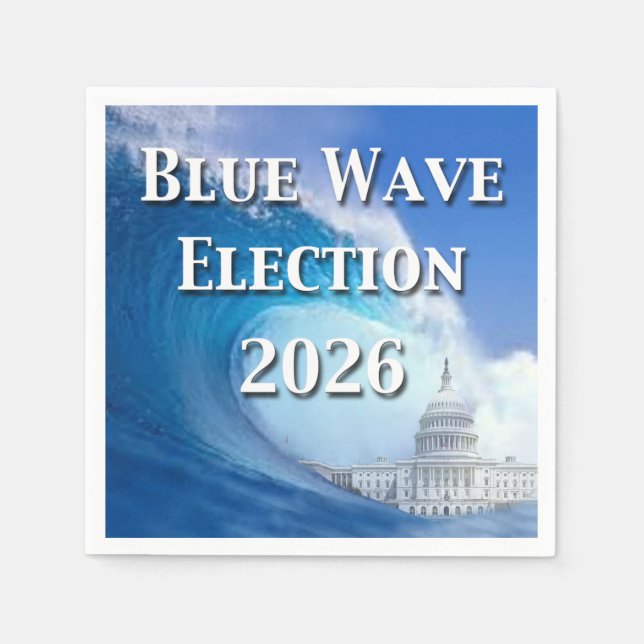 Blue Wave Election 2026 Napkin (Front)