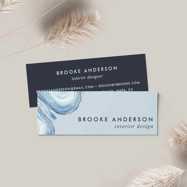 Blue Wave Geode Mini Business Card (Creator Uploaded)