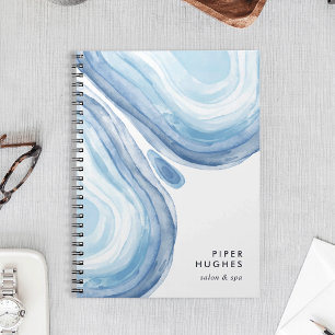 Blue Wave Geode Notebook