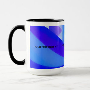 Blue Wave Geometric Abstraction Mug