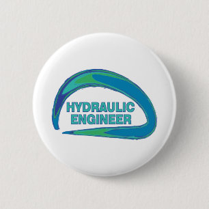 Blue Wave Hydraulic Engineer Mug 6 Cm Round Badge