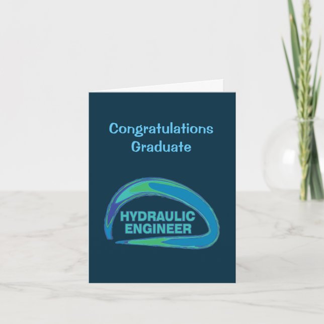 Blue Wave Hydraulic Engineer Thank You Card (Front)