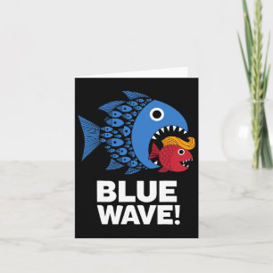 Blue Wave Kamala Funny Big Fish Eat Little Fish Tr Card