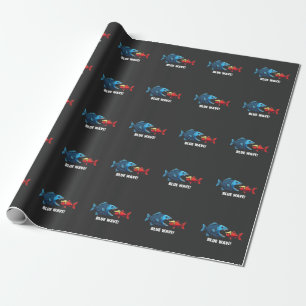 Blue Wave Kamala Harris Walz Fish Election Wrapping Paper