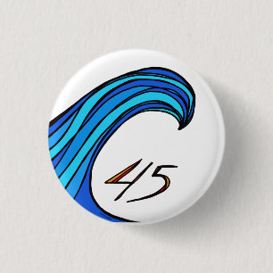 Blue Wave Over 45 Round Button