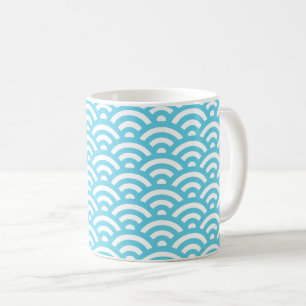 Blue Wave Pattern Coffee Mug