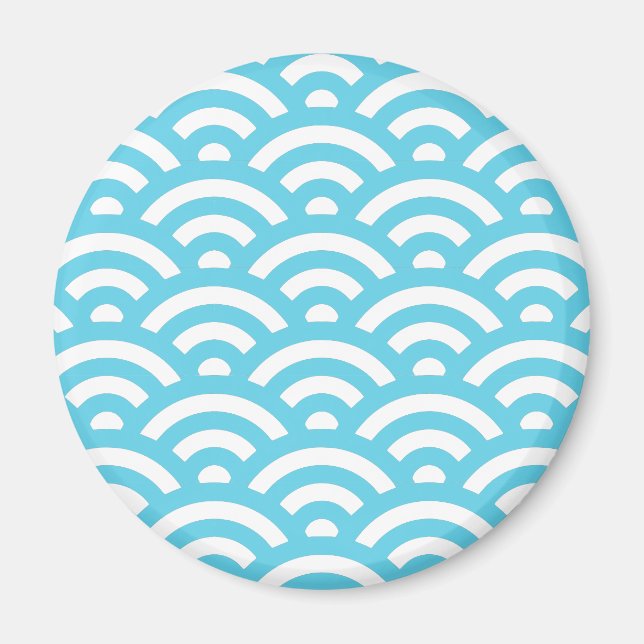 Blue Wave Pattern Magnet (Front)