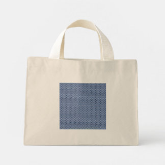 Blue wave pattern mini tote bag