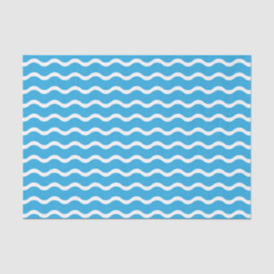 Blue Wave Pattern Tissue Paper
