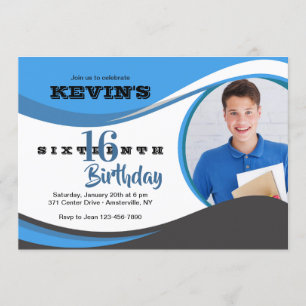 Blue Wave Photo Card