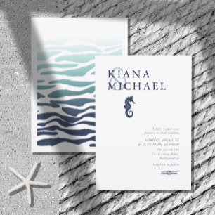 Blue Wave Seahorse Wedding ID836