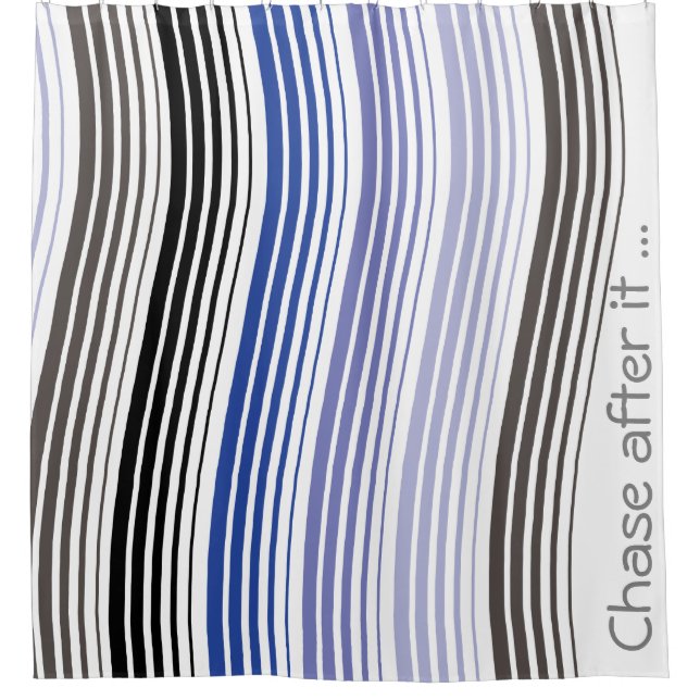 Blue Wave Shower Curtain (Front)