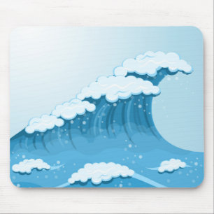 Blue Wave Surf and Ocean Mouse Pad
