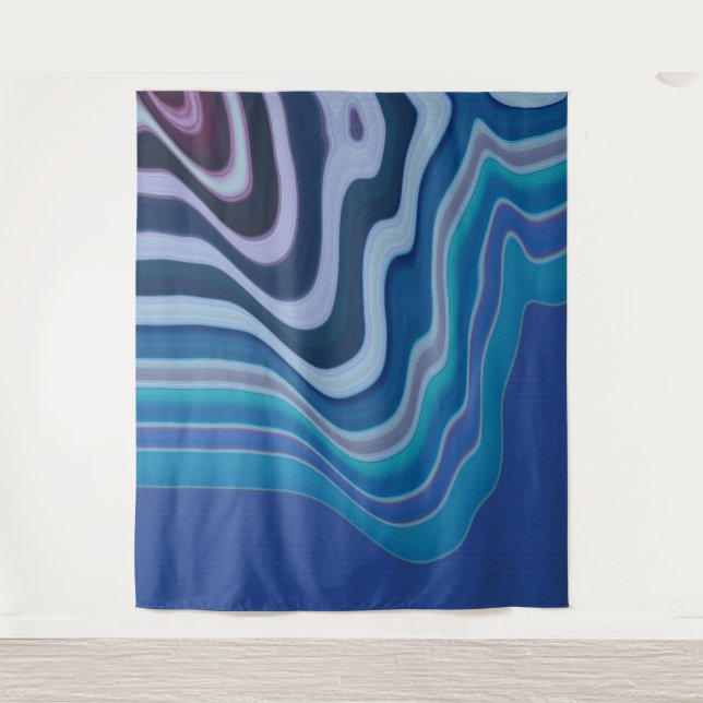 Blue Wave Tapestry (Front)