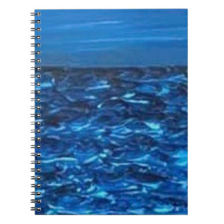 Blue Wave Texture Print Notebook