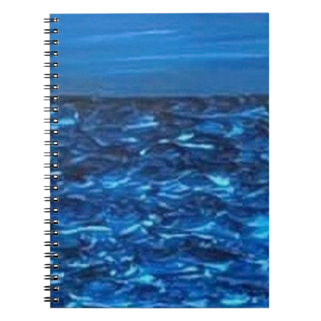 Blue Wave Texture Print  Notebook (Front)