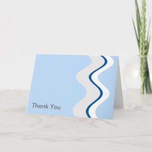 Blue Wave Thank You Card