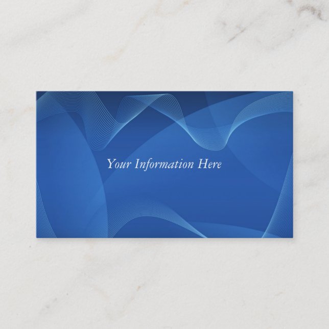 Blue  Waves Abstract Business Cards (Front)