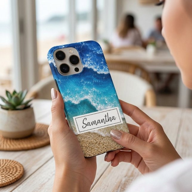 Blue Waves and Sand Resin Look Personalised (Creator Uploaded)