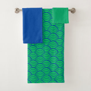 Blue Waves  Bath Towel Set