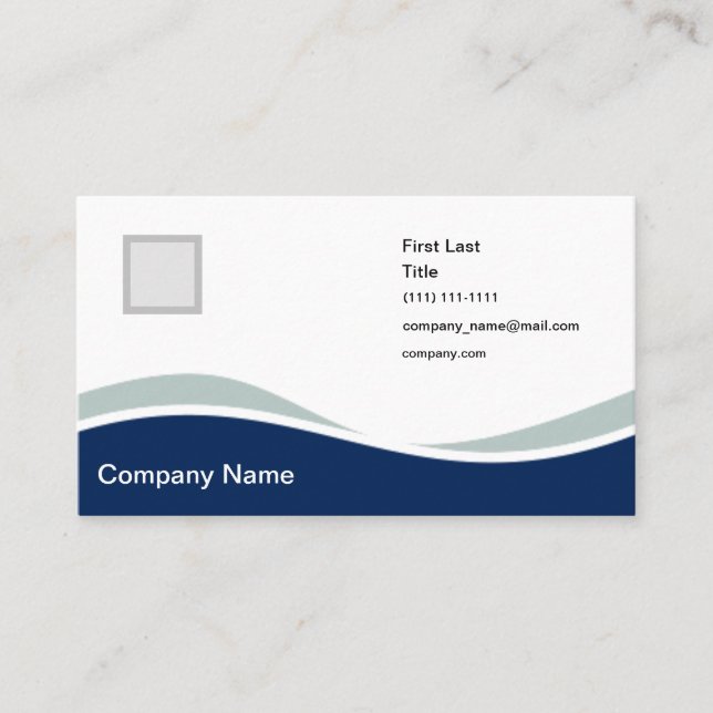 Blue Waves Business Card (Front)