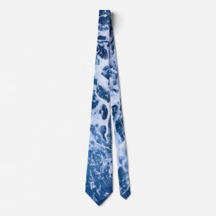Blue Waves By The Ocean Tie