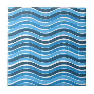 Blue Waves Ceramic Tile