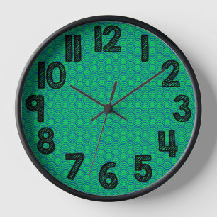 Blue Waves Clock