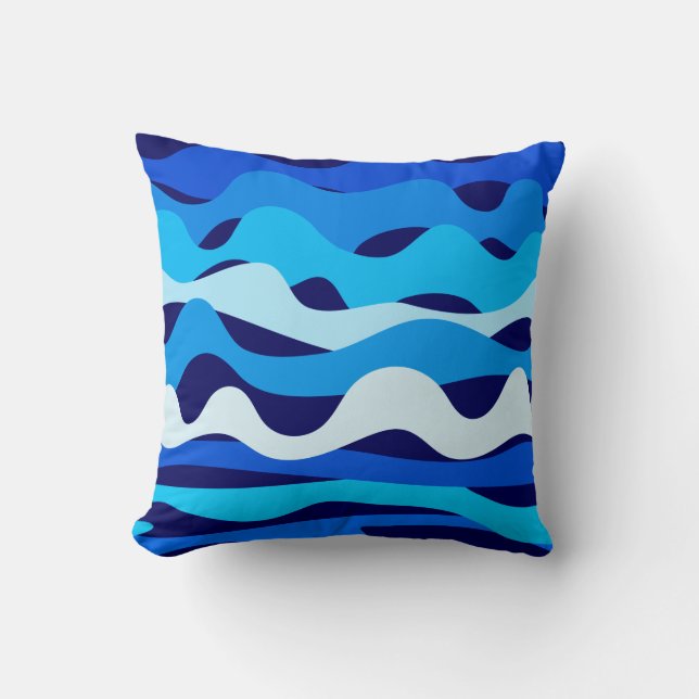 Blue waves cushion (Front)