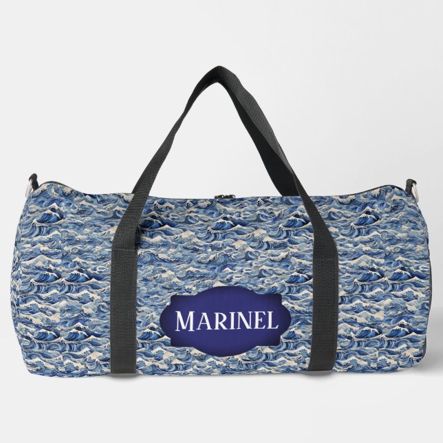 Blue Waves Duffle Bag (Front)
