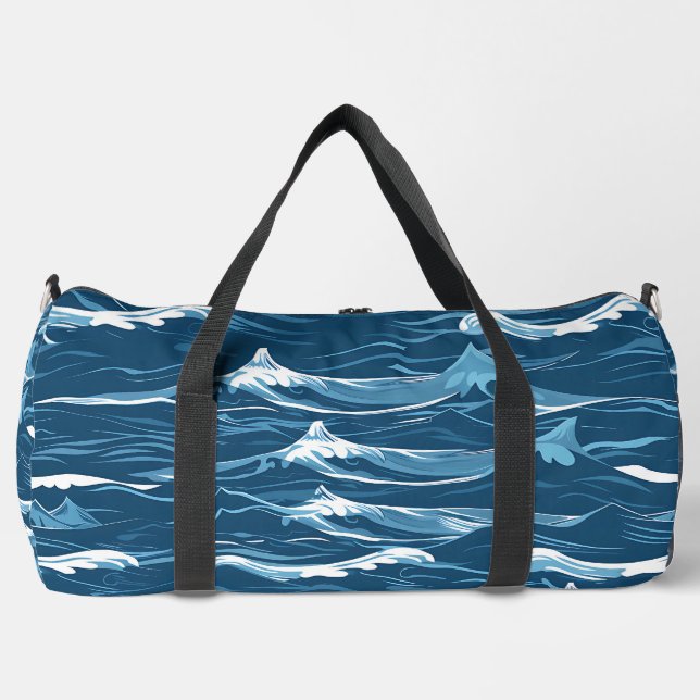 Blue Waves Duffle Bag (Front)
