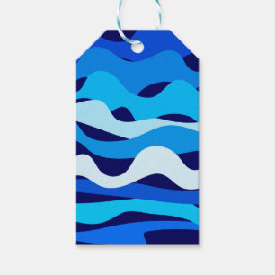 Blue waves gift tags