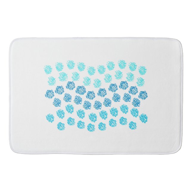 Blue Waves Large Bath Mat (Front)