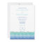 Blue Waves Modern Loopy Heart Beach Wedding Invite