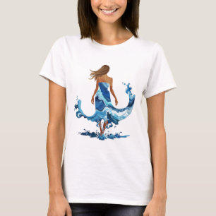 Blue Waves Ocean Girl T-Shirt