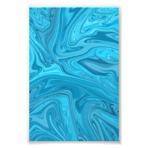 Blue Waves Painting   Best abstract painting Photo Print