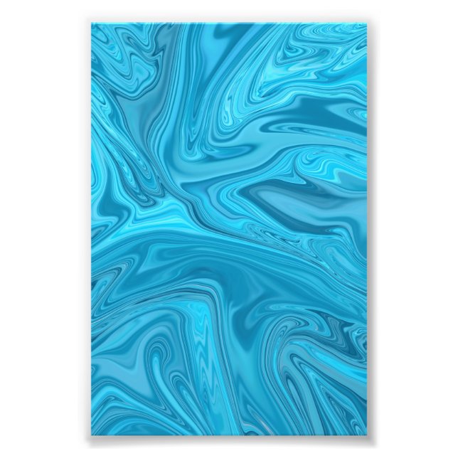 Blue Waves Painting | Best abstract painting Photo Print (Front)