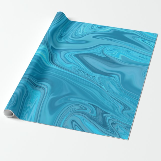 Blue Waves Painting | Best abstract painting Wrapping Paper (Unrolled)